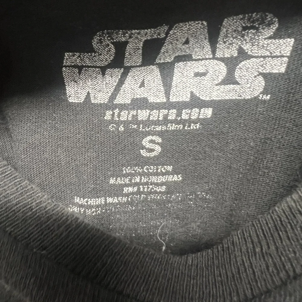 Star Wars Boys T Shirt Size S Small Black‎ Cotton The Force Awakens Kylo Ren Tee